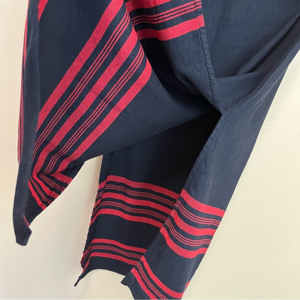 J. Jill Linen Blend Navy Blue With Red Stripes Skirt - Size XS - Picture 5 of 12